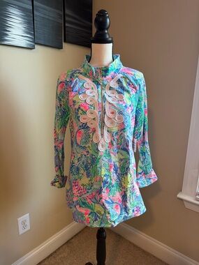 Lilly Pulitzer UPF 50+ Skipper Tunic Top in Mermaids Cove
